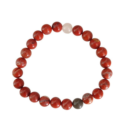 Pulsera de Jaspe Rojo Bola Lisa - Mystical Tienda