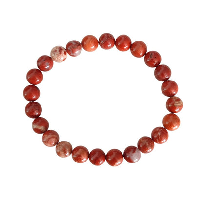 Pulsera de Jaspe Rojo Bola Lisa - Mystical Tienda