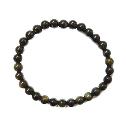 Pulsera de Obsidiana Dorada Bola Lisa - Mystical Tienda Esotérica y de Minerales