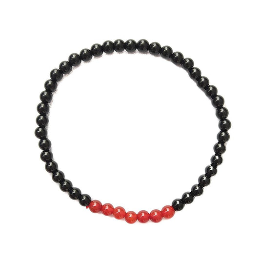 Pulsera de Obsidiana y Carneola - Protección y Fortuna - Mystical Tienda