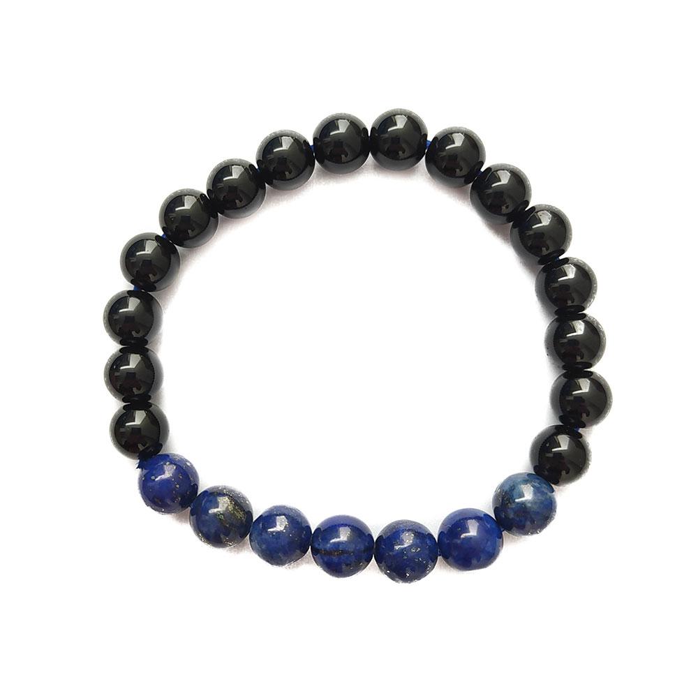 Pulsera de Obsidiana y Lapislázuli - Protección y Espiritualidad - Mystical Tienda