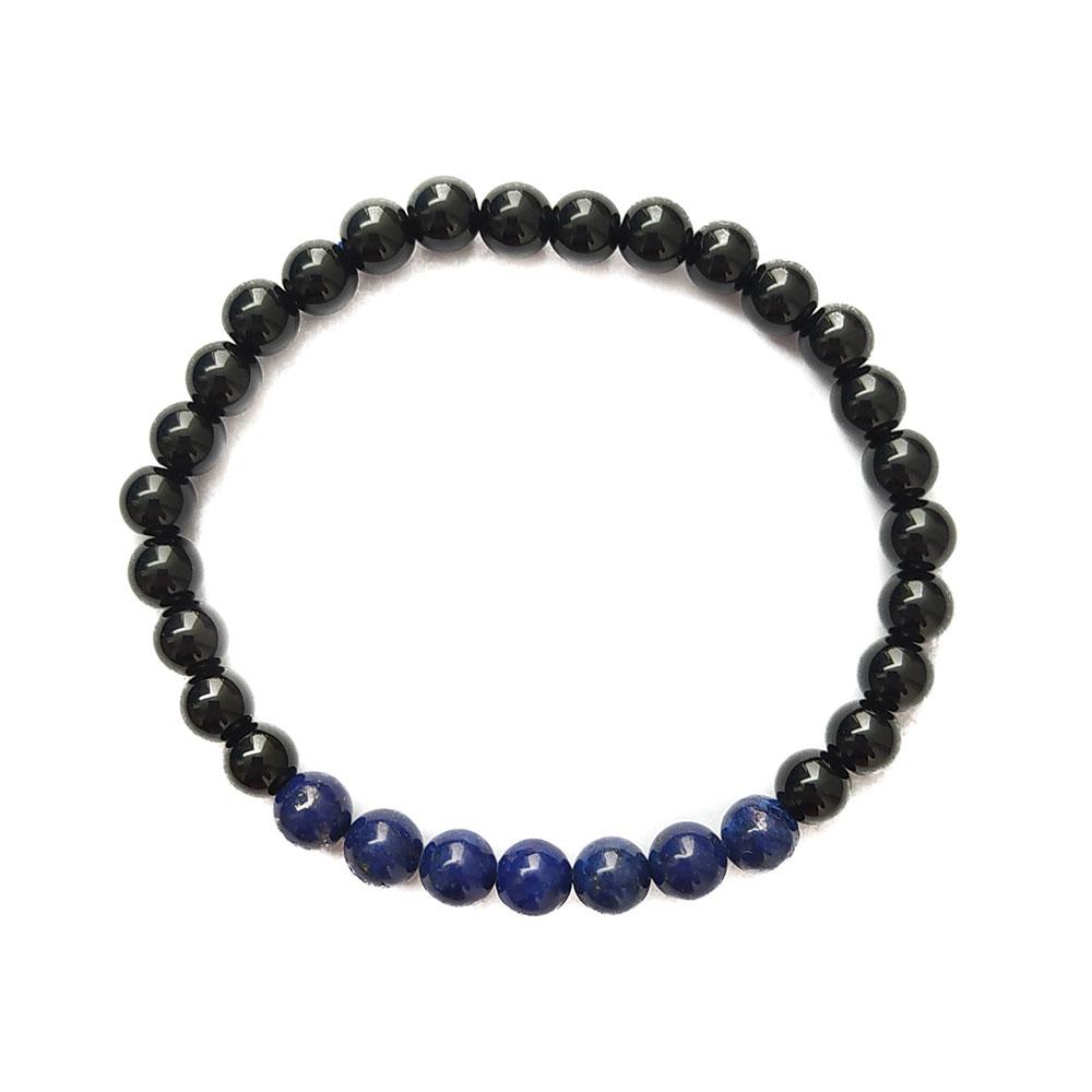 Pulsera de Obsidiana y Lapislázuli - Protección y Espiritualidad - Mystical Tienda