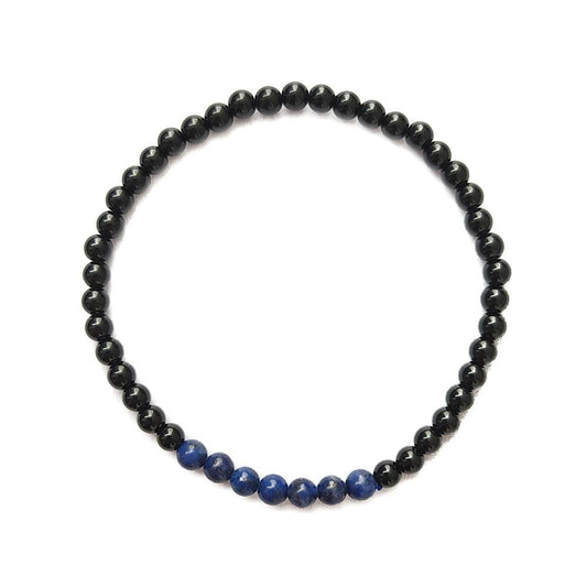 Pulsera de Obsidiana y Lapislázuli - Protección y Espiritualidad - Mystical Tienda