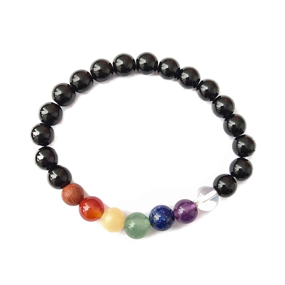 Pulsera de Obsidiana y los 7 Chakras - Mystical Tienda Esotérica y de Minerales