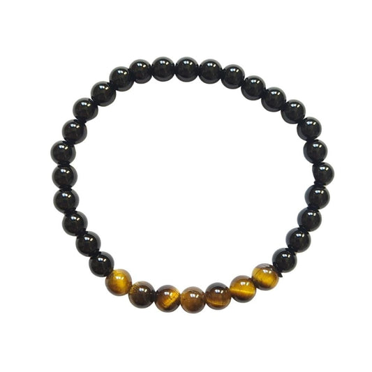 Pulsera de Obsidiana y Ojo de Tigre - Protección contra el Mal de Ojo - Mystical Tienda