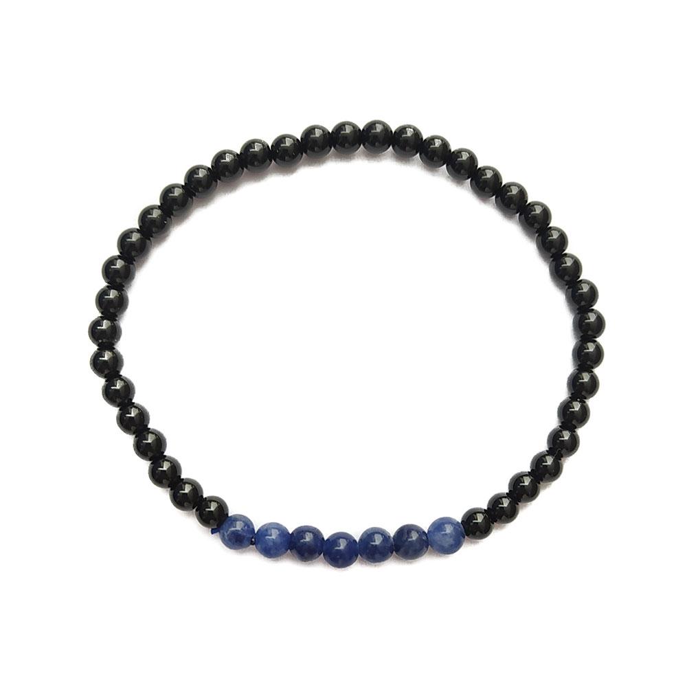 Pulsera de Obsidiana y Sodalita - Protección y Estudios - Mystical Tienda