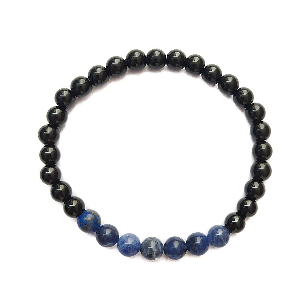 Pulsera de Obsidiana y Sodalita - Protección y Estudios - Mystical Tienda