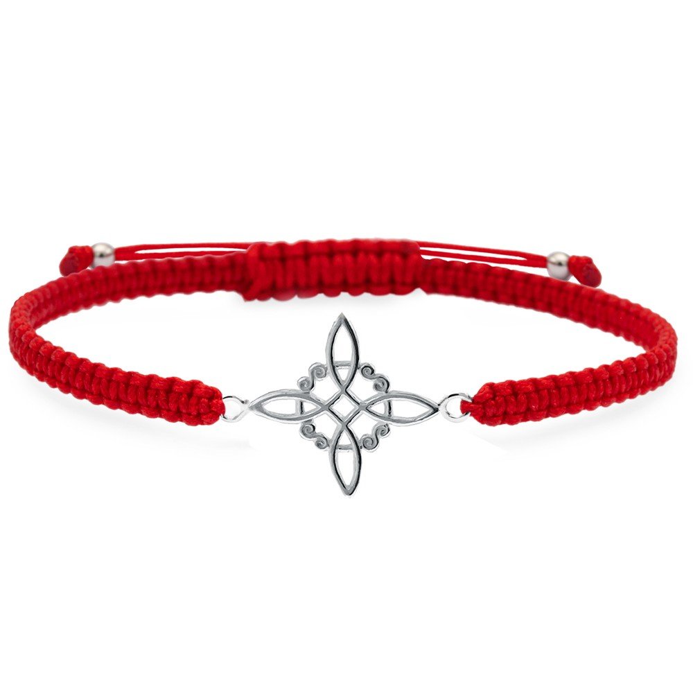 Pulsera Macramé con Nudo de bruja S925 - Mystical Tienda