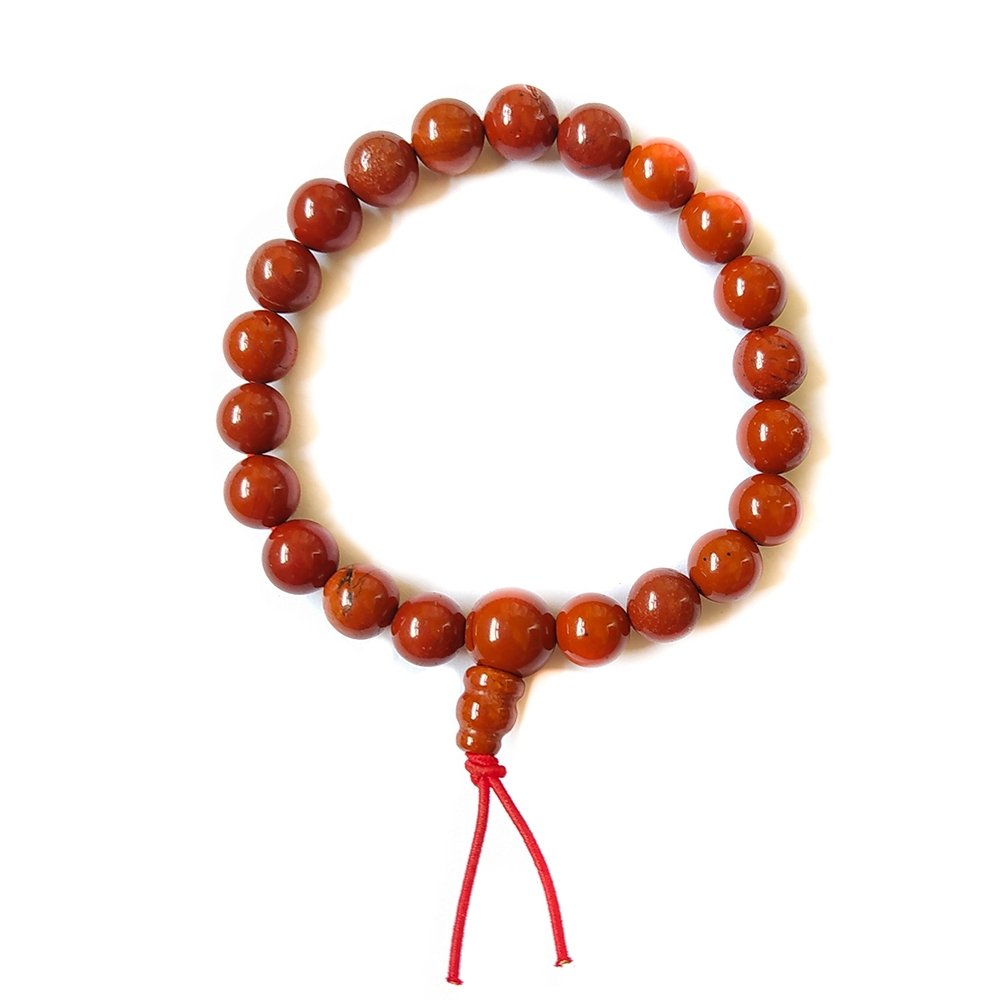 Pulsera Tibetana de Jaspe Rojo - Mystical Tienda Esotérica y de Minerales