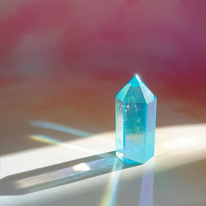 Punta de Cuarzo Aqua Aura - Mystical Tienda