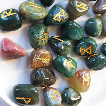 Runas Vikingas de Ágata Musgo - Mystical Tienda