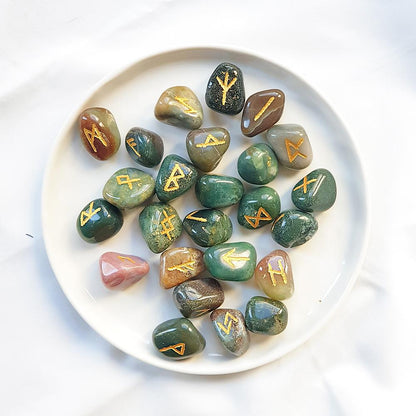 Runas Vikingas de Ágata Musgo - Mystical Tienda